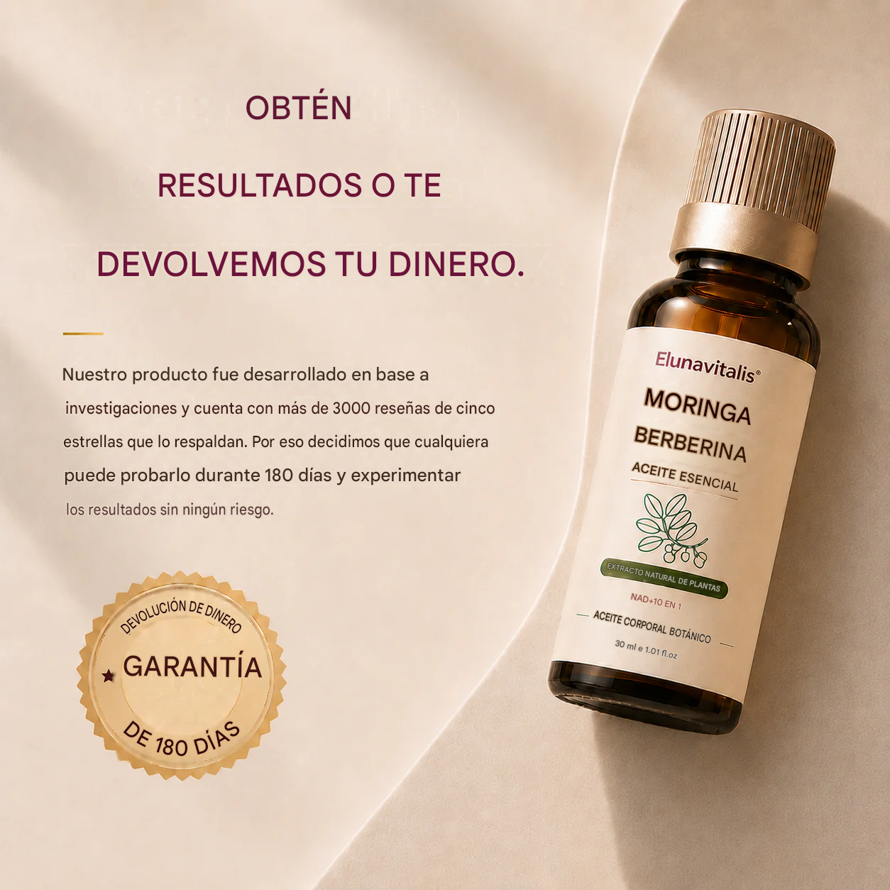 Aceite Esencial De Moringa Y Berberina Formula Avanzada 10 en 1🍃
