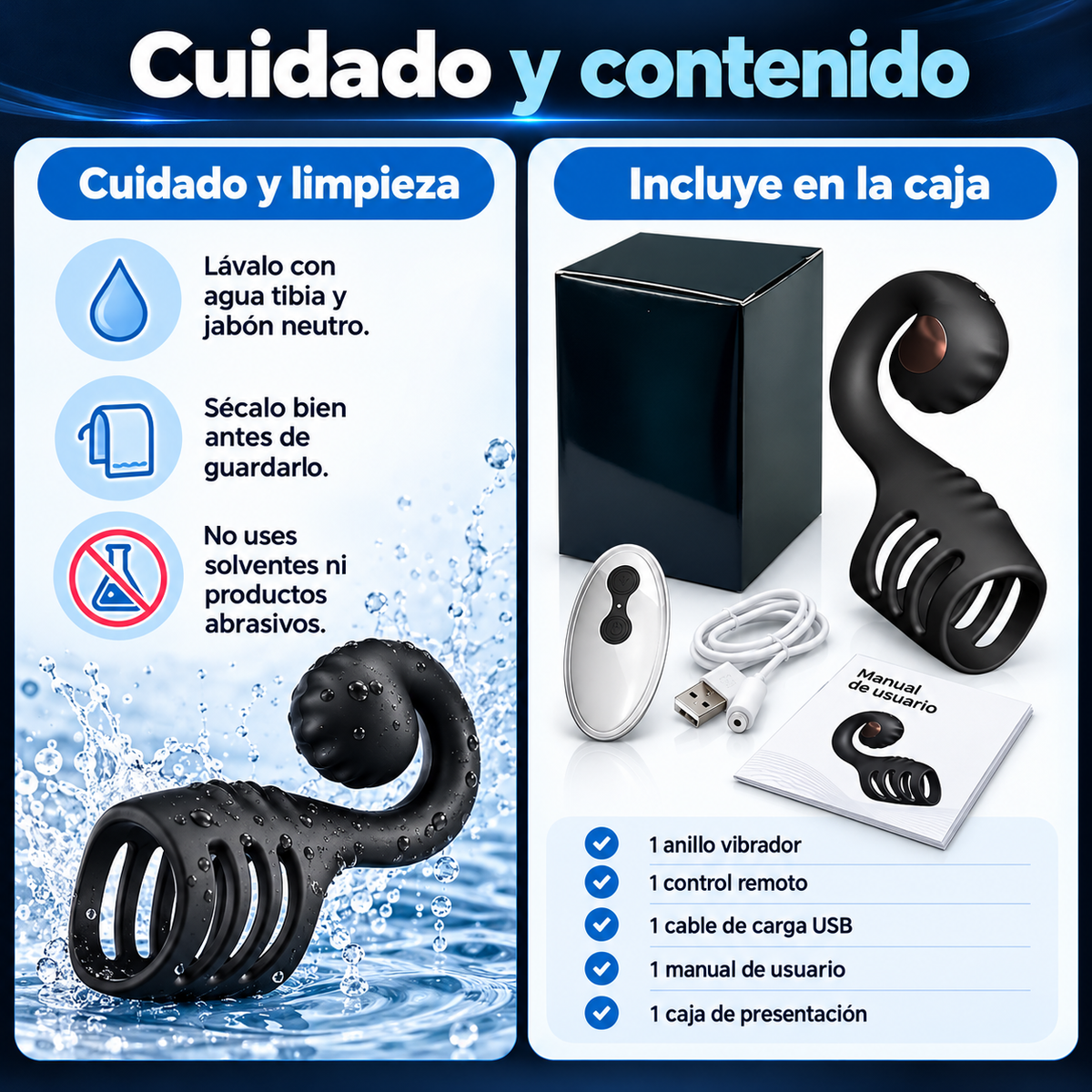 ABELE™ Anillo Vibrador para Parejas | 10 Modos + Control Remoto