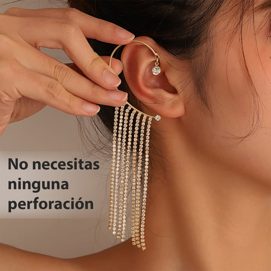 Aurora Shine arete con diamantes de moissanita Linfáticos