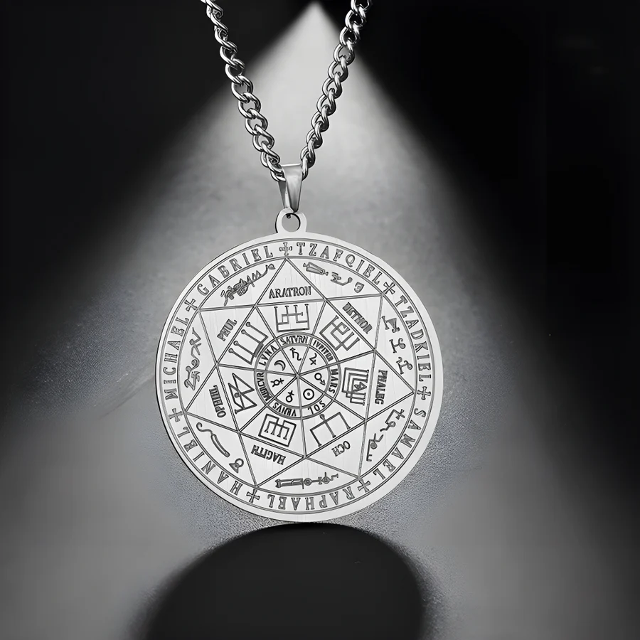 Amuleto de Protección Espiritual - Collar 7 Arcángeles en plata 925