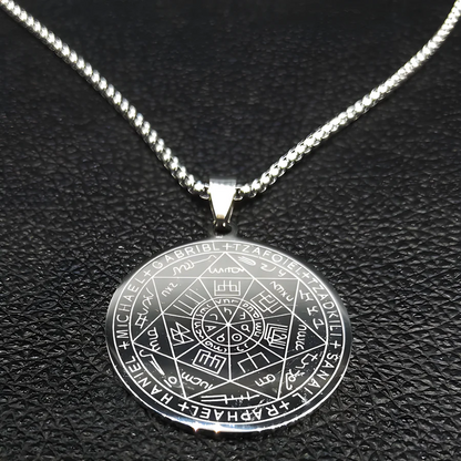 Amuleto de Protección Espiritual - Collar 7 Arcángeles en plata 925