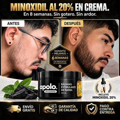 🧔🏻Bálsamo Estimulante De Barba Apolo + Activador : Barba más densa, fuerte y saludable🧴