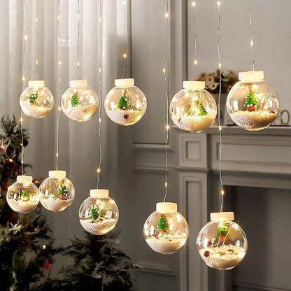 CORTINA DE NAVIDAD, ESFERAS DE LUZ LED