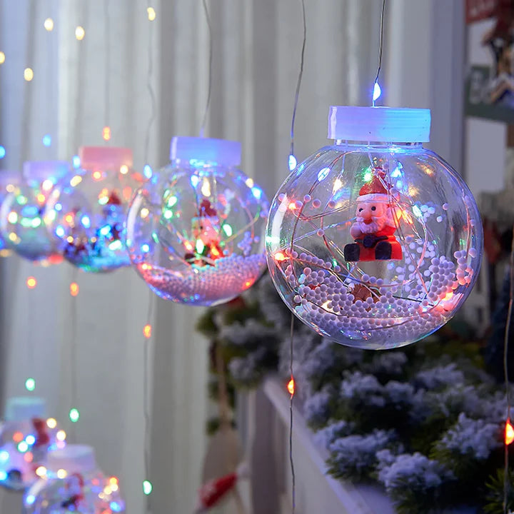 CORTINA DE NAVIDAD, ESFERAS DE LUZ LED
