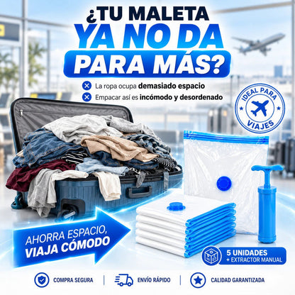 Bolsas De Empaque Al Vacio x5 + Bomba De Aire