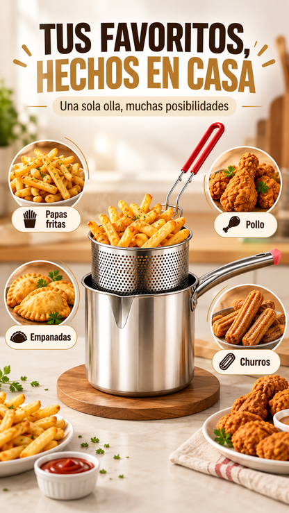 Freidora 3 en 1 FryLift™ — Fríe, Levanta y Escurre