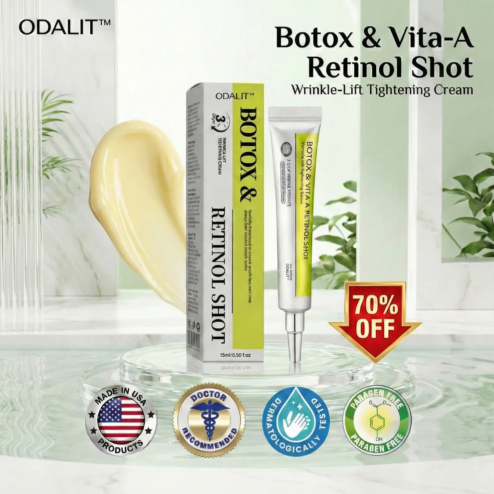 ODALIT™ Botox & Retinol Shot - Borrador de arrugas profundas, flacidez de la papada y ojos hinchados