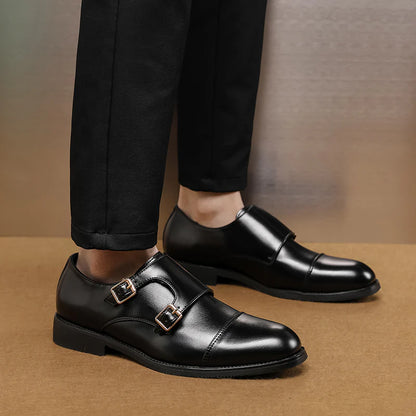 Imperium Monk™ – Zapato De Cuero Ortopédico Clásico De Doble Hebilla