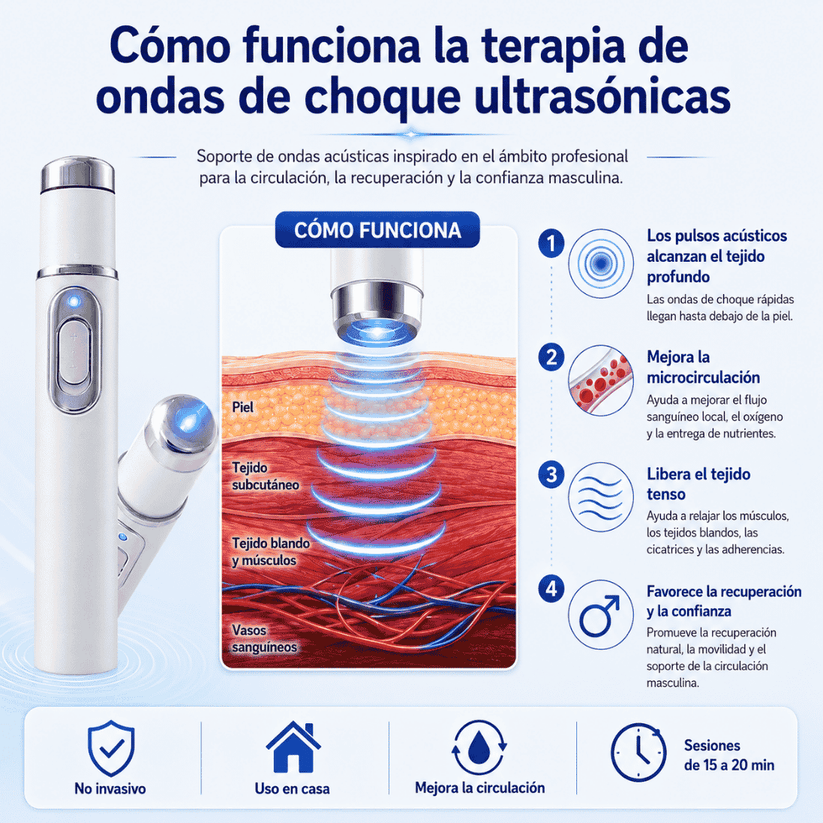 Masajeador De Terapia De Ondas De Choque Ultrasónicas