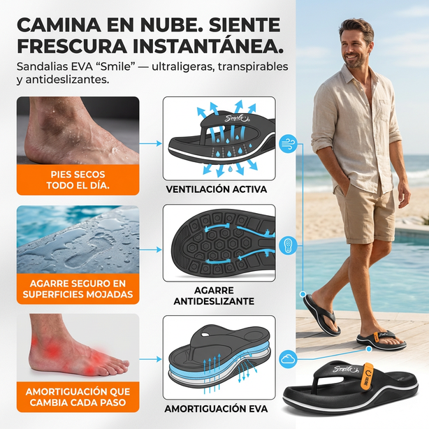 Sandalias ligeras y a la moda Eva