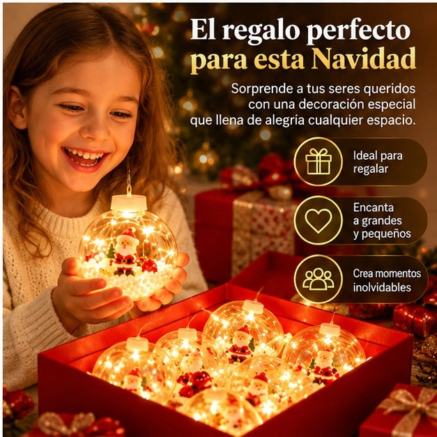 Luces Led Con Esferas Navideñas ( 3 Metros ) - Ilumina Cada Rincon Con Magia