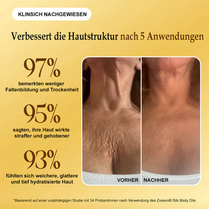 Aceite corporal de seda Zvoevo® ✅ Probado por Dermatest® – Reafirma, suaviza y tonifica la piel