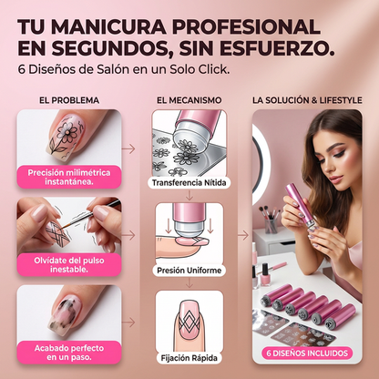 Set Paga 1 lleva 6 en Bolígrafo para estampar Uñas