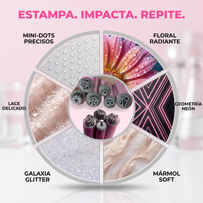 Set Paga 1 lleva 6 en Bolígrafo para estampar Uñas