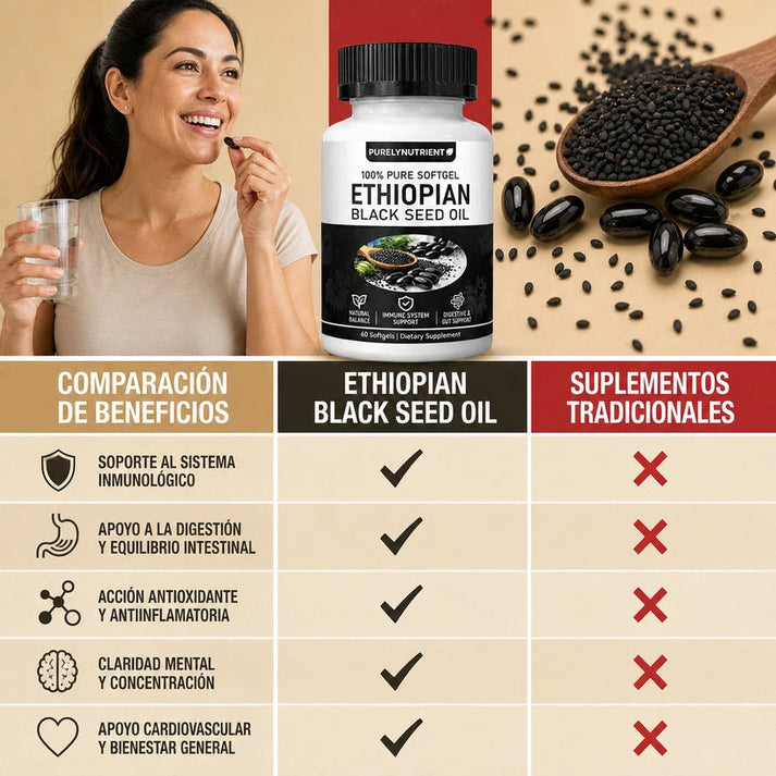 Ethiopian Black Seed Oil™ - Fórmula Concentrada De Nigella Sativa