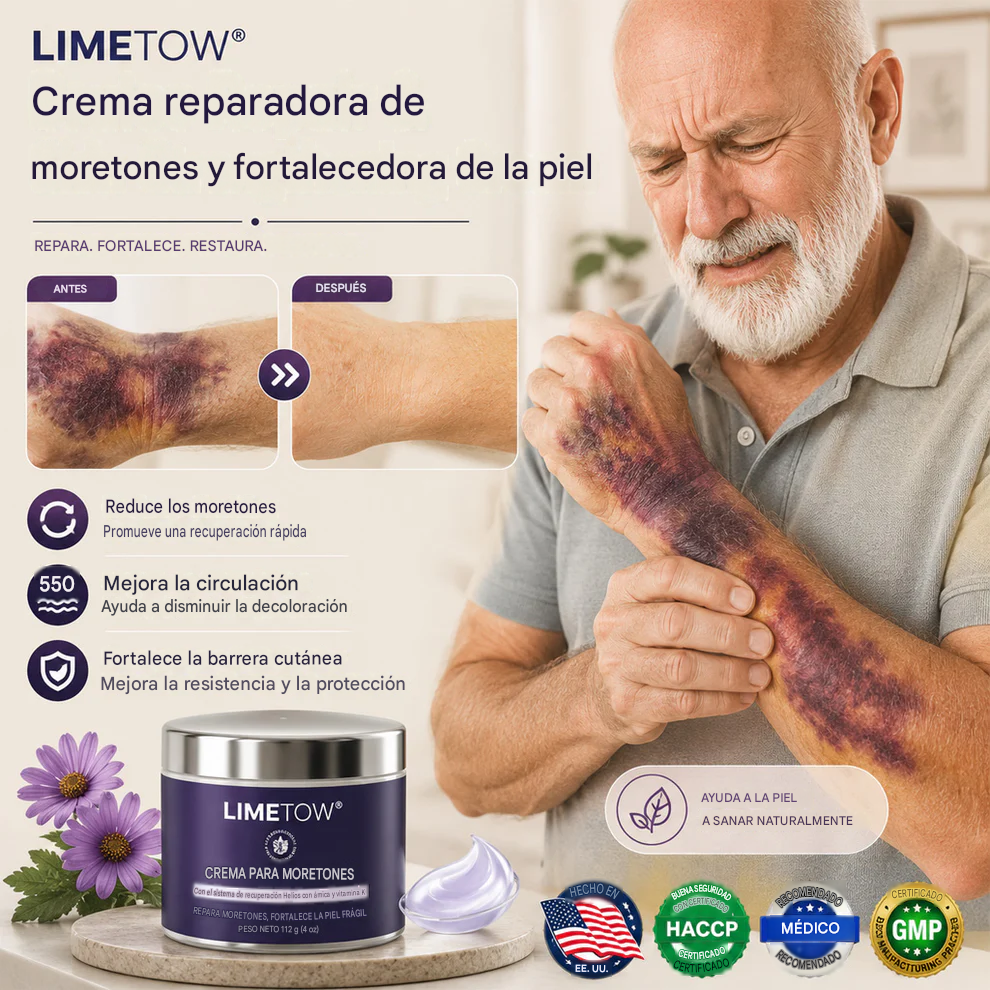 Crema reparadora de hematomas y fortalecedora de la piel LIMETOW®