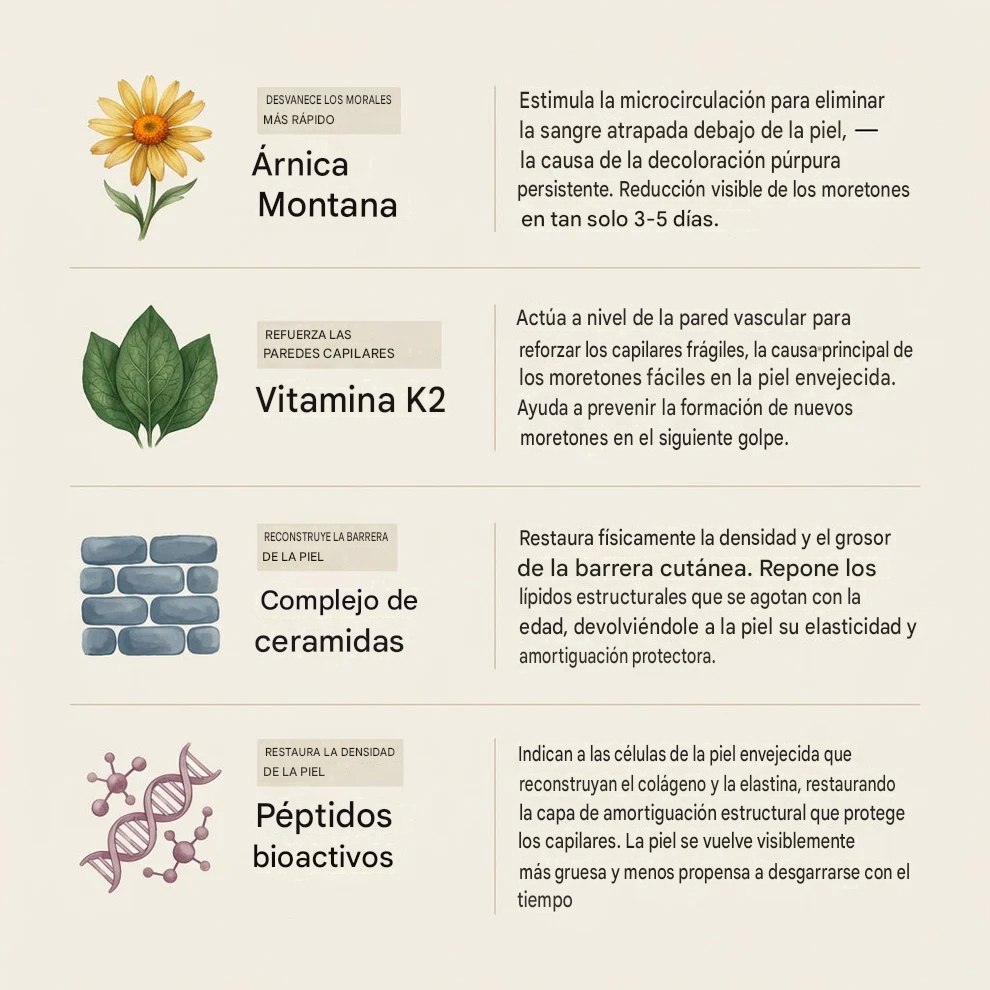 Crema reparadora de hematomas y fortalecedora de la piel LIMETOW®
