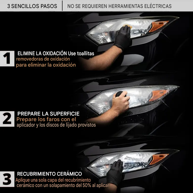 Líquido de restauración de faros de automóviles oxidado