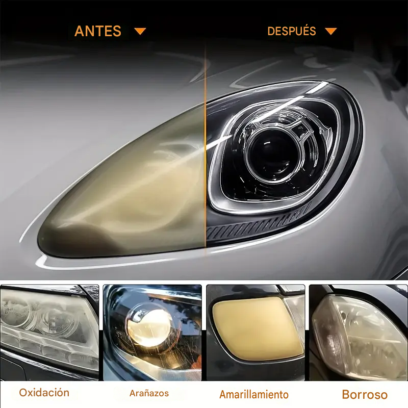 Líquido de restauración de faros de automóviles oxidado