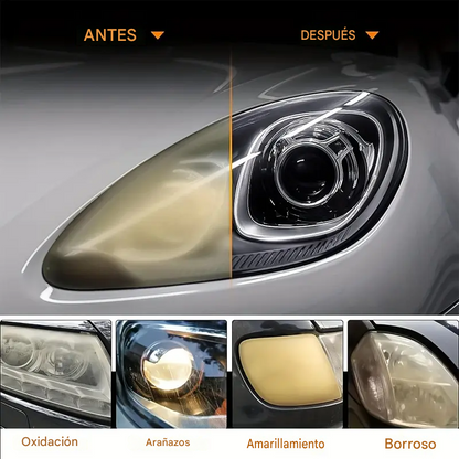 Líquido de restauración de faros de automóviles oxidado