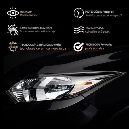 Líquido de restauración de faros de automóviles oxidado