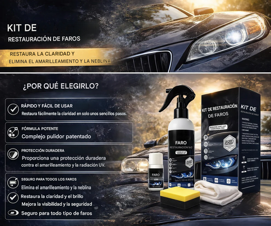 Líquido de restauración de faros de automóviles oxidado