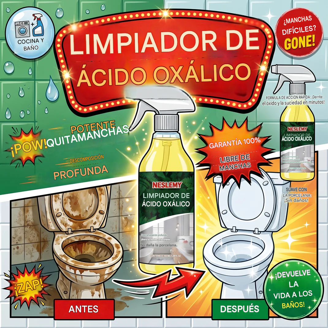 NESLEMY Limpiador de baño para manchas difíciles en inodoros y lavabos